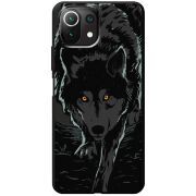 Черный чехол BoxFace Xiaomi 11 Lite 5G NE Wolf