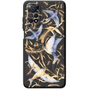 Черный чехол BoxFace Xiaomi Redmi Note 11E Pro Ластівки