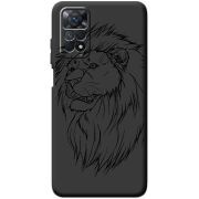 Черный чехол BoxFace Xiaomi Redmi Note 12 Pro 4G Lion
