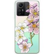Прозрачный чехол BoxFace Xiaomi Redmi Note 12S Cherry Blossom