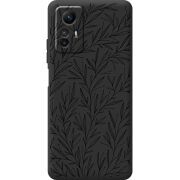 Черный чехол BoxFace Xiaomi Redmi Note 12S Leaves