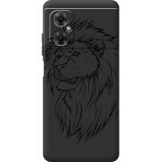 Черный чехол BoxFace Xiaomi Redmi Note 11R Lion