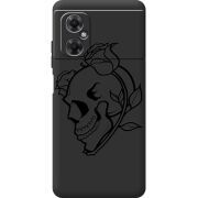 Черный чехол BoxFace Xiaomi Redmi Note 11R Skull and Roses