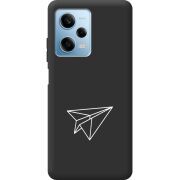 Черный чехол BoxFace Xiaomi Redmi Note 12 Pro Plus 5G Paper Plane