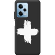 Черный чехол BoxFace Xiaomi Redmi Note 12 Pro Plus 5G Білий хрест ЗСУ
