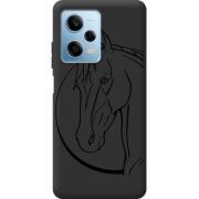 Черный чехол BoxFace Xiaomi Redmi Note 12 Pro Plus 5G Horse