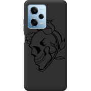 Черный чехол BoxFace Xiaomi Redmi Note 12 Pro Plus 5G Skull and Roses