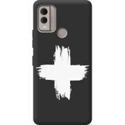 Черный чехол BoxFace Nokia C22 Білий хрест ЗСУ