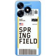 Прозрачный чехол BoxFace Tecno Spark 10 Ticket Springfield