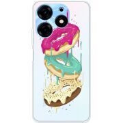 Прозрачный чехол BoxFace Tecno Spark 10 Pro Donuts