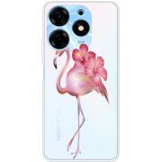 Прозрачный чехол BoxFace Tecno Spark 10 Pro Floral Flamingo