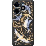 Черный чехол BoxFace Tecno Spark 10 Pro Ластівки