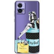 Прозрачный чехол BoxFace Motorola Edge 30 Neo City Girl