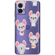Прозрачный чехол BoxFace Motorola Edge 30 Neo с 3D-глазками Mouse