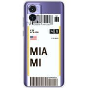 Прозрачный чехол BoxFace Motorola Edge 30 Neo Ticket Miami