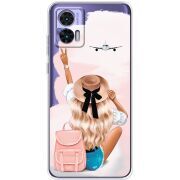 Прозрачный чехол BoxFace Motorola Edge 30 Neo Travel Girl