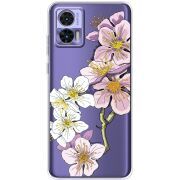 Прозрачный чехол BoxFace Motorola Edge 30 Neo Cherry Blossom