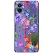 Прозрачный чехол BoxFace Motorola Edge 30 Neo Flamingo