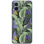 Прозрачный чехол BoxFace Motorola Edge 30 Neo Banana Leaves