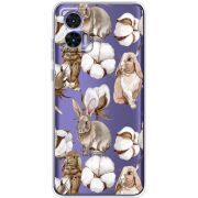 Прозрачный чехол BoxFace Motorola Edge 30 Neo Cotton and Rabbits