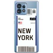 Прозрачный чехол BoxFace Motorola Edge 40 Pro Ticket New York