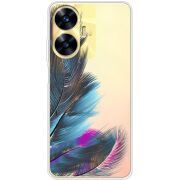 Прозрачный чехол BoxFace Realme C55 Feathers
