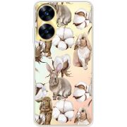 Прозрачный чехол BoxFace Realme C55 Cotton and Rabbits
