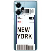 Прозрачный чехол BoxFace Poco F5 Ticket New York