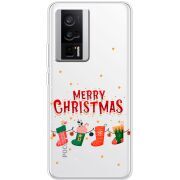 Прозрачный чехол BoxFace Poco F5 Pro Merry Christmas