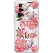 Прозрачный чехол BoxFace Poco F5 Pro Peony Watercolor Style