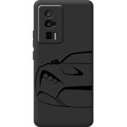 Черный чехол BoxFace Poco F5 Pro Sportcar