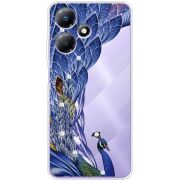 Чехол со стразами Infinix Hot 30 Play Peafowl