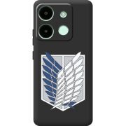 Черный чехол BoxFace Infinix Smart 7 Атака Титанов Крылья Свободы