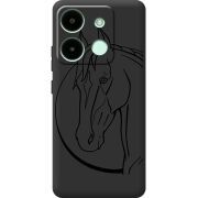 Черный чехол BoxFace Infinix Smart 7 Horse