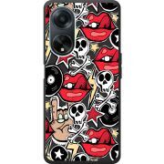 Черный чехол BoxFace OPPO A98 5G Rock Graffiti