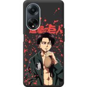 Черный чехол BoxFace OPPO A98 5G Атака Титанов Леви