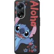 Черный чехол BoxFace OPPO A98 5G Гавайський гість Stich