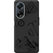 Черный чехол BoxFace OPPO A98 5G Mountains
