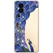Чехол со стразами OPPO Reno 10 (China) Peafowl