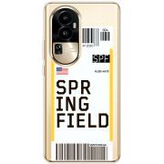 Прозрачный чехол BoxFace OPPO Reno 10 Pro (China) Ticket Springfield