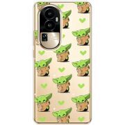 Прозрачный чехол BoxFace OPPO Reno 10 Pro (China) Pattern Baby Yoda