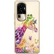 Прозрачный чехол BoxFace OPPO Reno 10 Pro (China) Colorful Giraffe