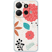 Чехол BoxFace Tecno POP 7 Line Flowers