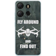 Чехол BoxFace Tecno POP 7 Дрон Fly Around