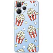 Прозрачный чехол BoxFace Xiaomi Redmi 12 с 3D-глазками Popcorn
