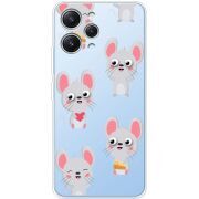 Прозрачный чехол BoxFace Xiaomi Redmi 12 с 3D-глазками Mouse