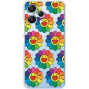 Прозрачный чехол BoxFace Xiaomi Redmi 12 Hippie Flowers