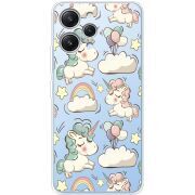 Прозрачный чехол BoxFace Xiaomi Redmi 12 Unicorns