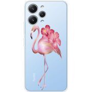 Прозрачный чехол BoxFace Xiaomi Redmi 12 Floral Flamingo