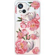 Прозрачный чехол BoxFace Blackview Oscal C80 Peony Watercolor Style